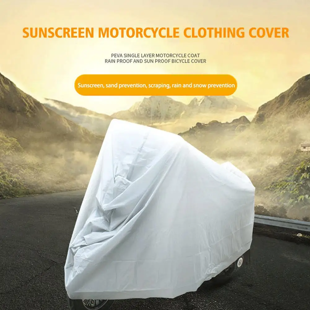 

XL 140*240cm Motorcycle Outdoor Indoor Protective Cover Waterproof Rain Dust UV Proof Sun Protection Case For Motorbike W0U7
