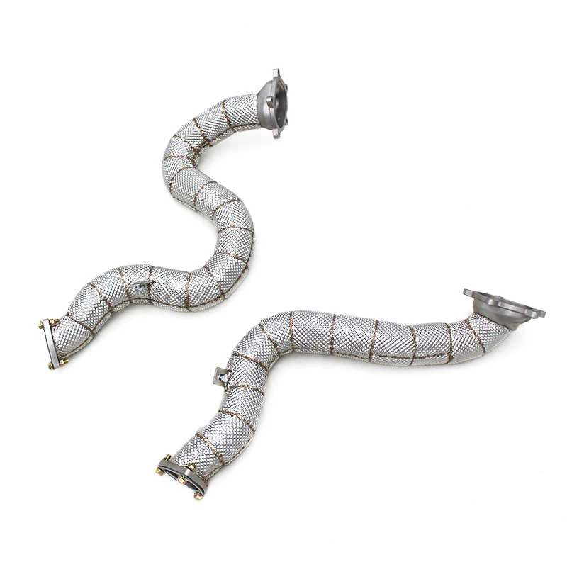 

YD Turbo Exhasut Downpipe For Audi S8 D4 4.0T 2013-2018 Stainless Steel Exhaust Pipe With Heat Shield Exhaust System