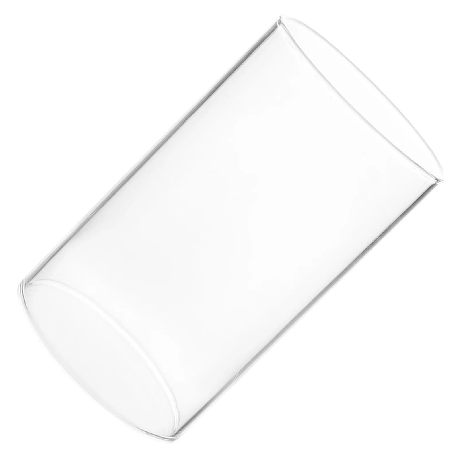 

Glass Cover Transparent Candleholder Long Tube Shade Open Flame Glass Cylinder Protector Cylinder Candleholders