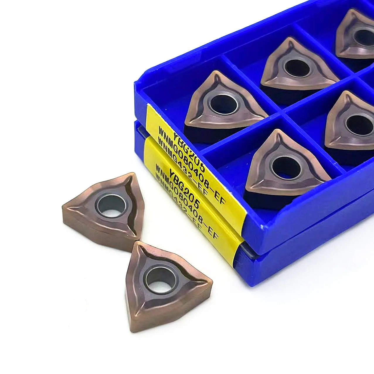 10 pz originale WNMG080408 EF YBG205 WNMG080404 EF YBG205 WNMG 080408 080404 tornio strumenti CNC Cutter inserti in metallo duro utensile per tornitura