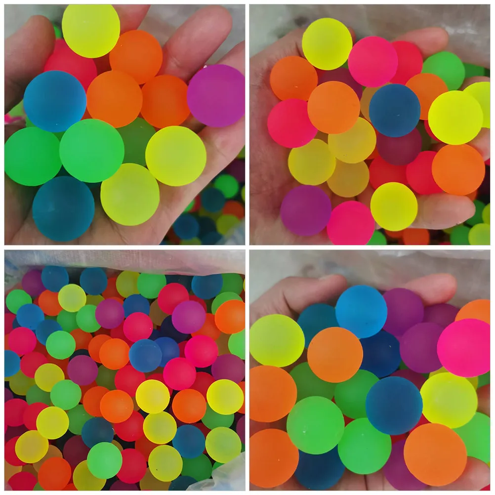 

24Pcs Glow in The Dark Bouncing Balls Wear-Resistant Rubber Light Safe Portable Bouncy Balls for Festival Decor Party Supplies