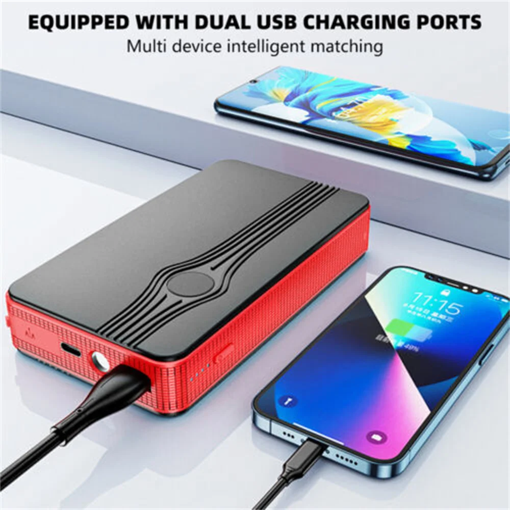 Avviatore di emergenza per auto 600A strumento di avviamento della batteria per auto 12V caricabatteria Boost Power Bank 20000mAh dispositivo di