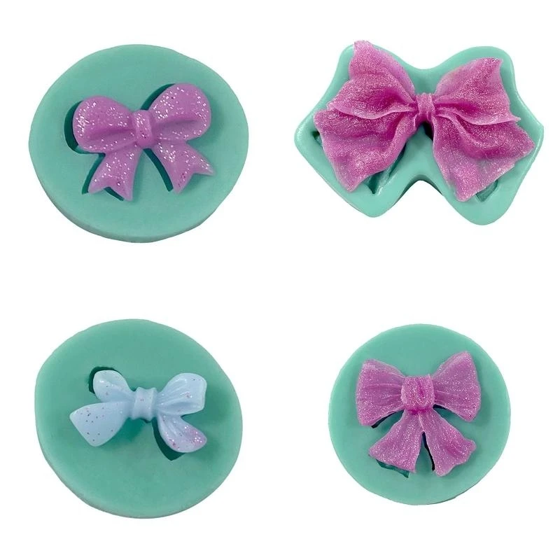 0XLD Mini Love Heart Bow Silicone Mold Handmade Soap Making Mould