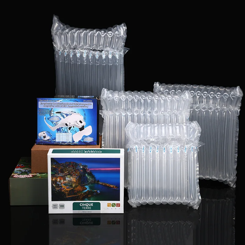 Bainfe Inflatable Buffer Bubble Bags Transparent Protective Laptop Column Barrel Milk Powder Shockproof Inflatable Air Bag