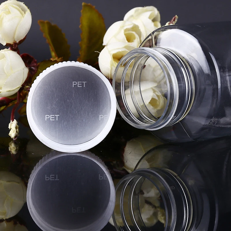 30 50 100 ml plastic bottle, transparent large mouth bottle, sealed capsule, bottling bottle, wide mouth PET empty bottle