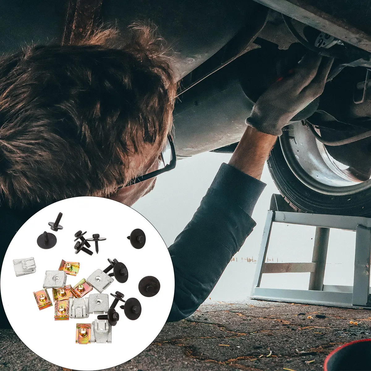 

24Pcs Undertray Clips Fasteners Under Engine Cover Screws Shields Exquisite Processing Extend Life