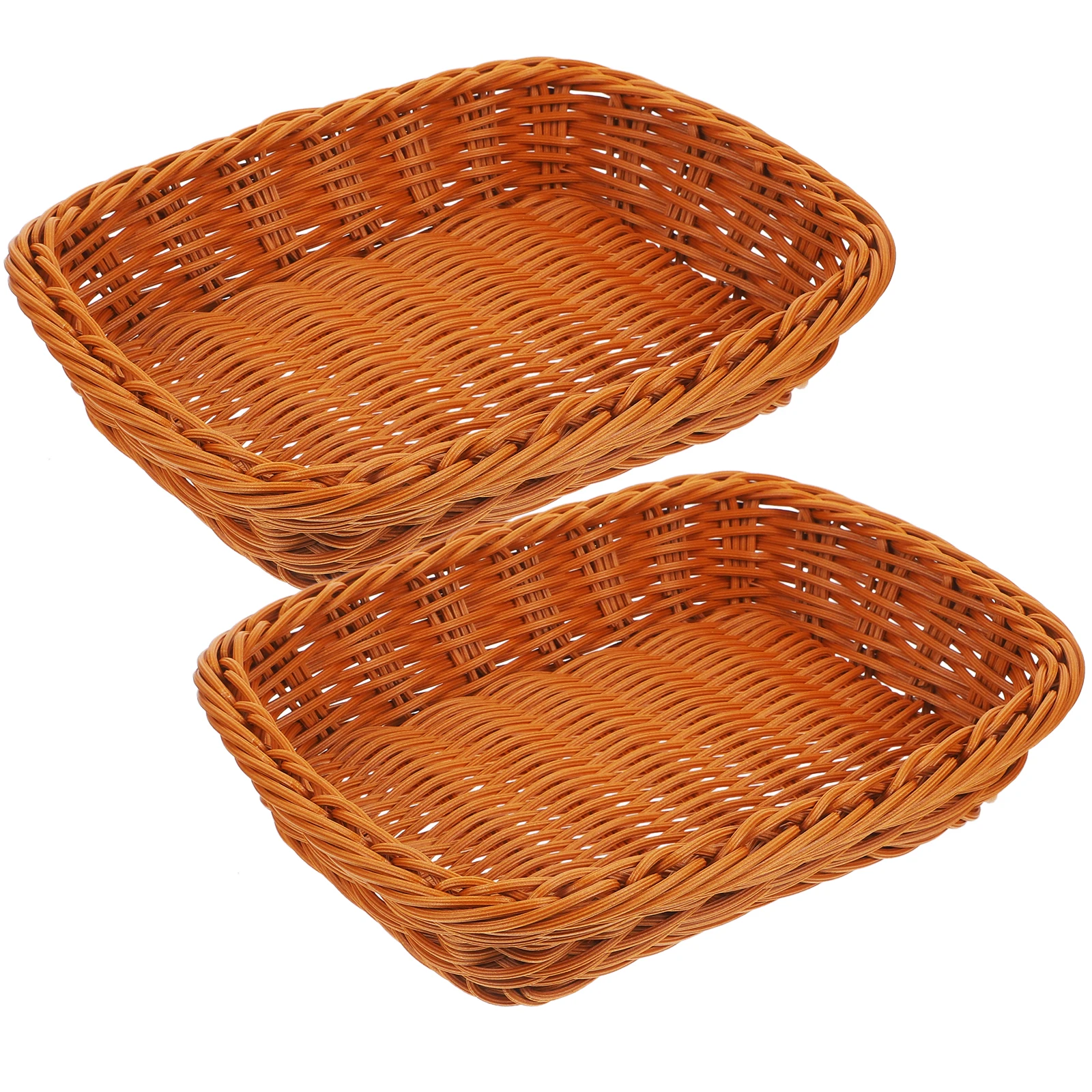 

Imitation Rattan Baskets Plastic Kitchen Containers Storage Bins Fruit Bread Tray Food Fruit Basket Holder ganizers
