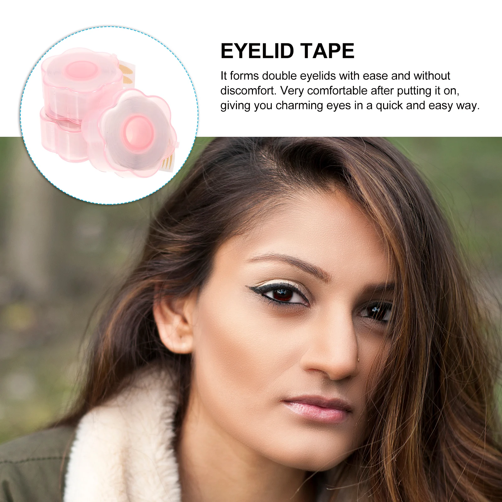 

3 Rolls Double Eyelid Tape Invisible Comfortable Eye Lifter Strips for Eyes Create Natural Salon Use Eyelash Glue