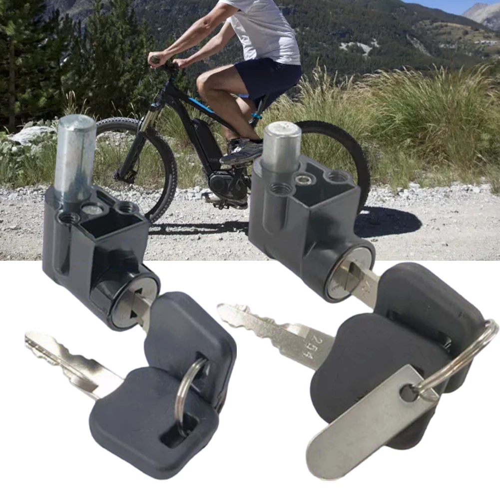 

1x Ebike For Case Lock Power Lock & Key For 1 Battery Case 1-2 Battery For Ebike Replacement Accessories New