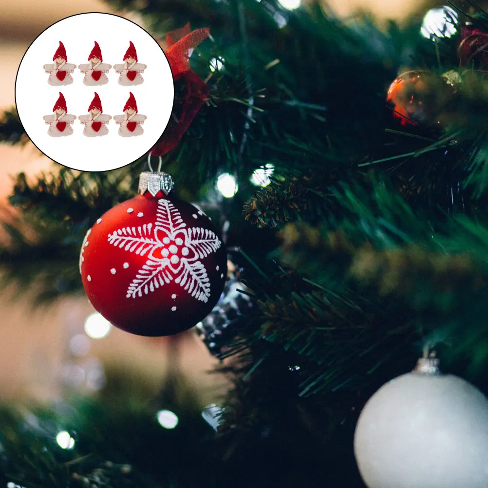 

6Pcs Christmas Wool Felt Witch Ornament Party Decoration Xmas Tree Adorn Xmas Festival Decor Christmas Tree Adorn