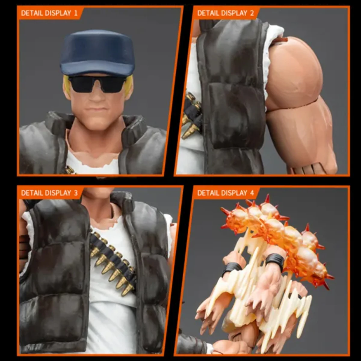 JOYTOY SNK Figurka Akcji 1/18 KOF'98UM Ikari Warriors Team Anime Figurka Leona Heidern/Ralf Jones/Clark Still Model Statua Zabawka