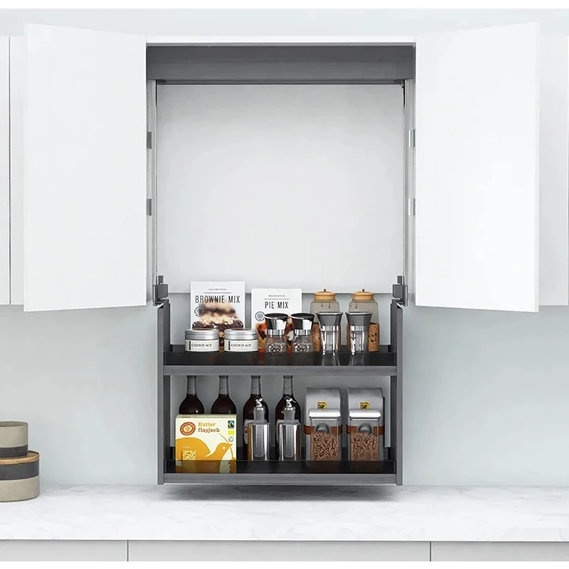 Intelligent Electric Lift Kitchen Basket Storage Kitchen Accessories Lift System Vertical Elevator Pull Down Shelf