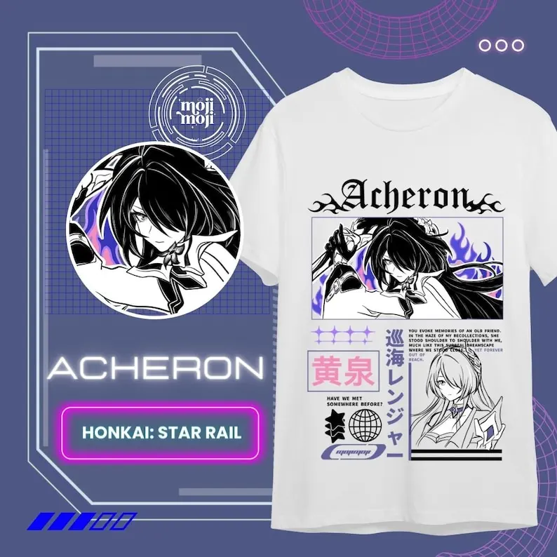 Acheron Honkai Star Rail Shirt, FRONT ONLY PRINT