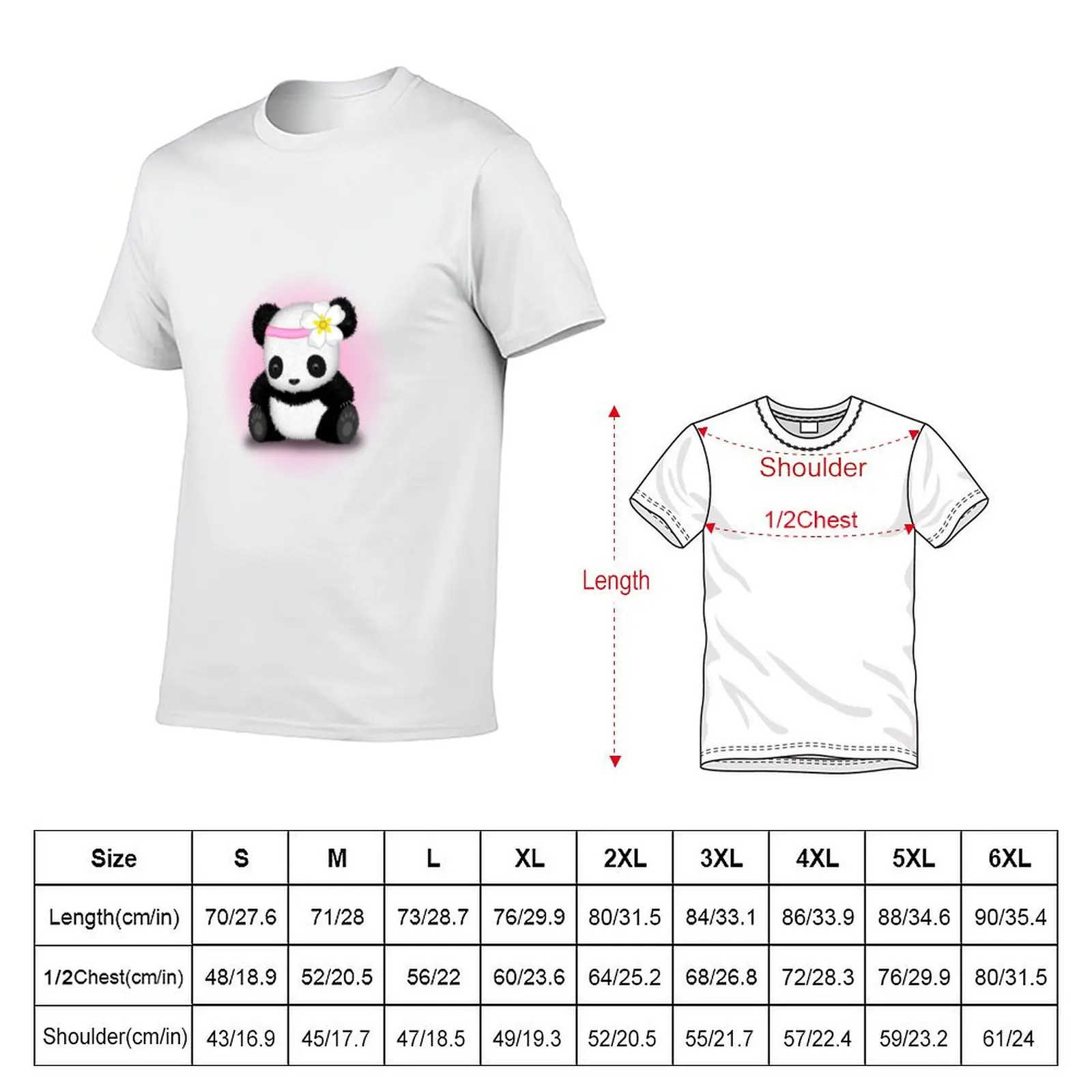 Cute baby panda T-Shirt cotton t shirt man man t shirts for men T-Shirt