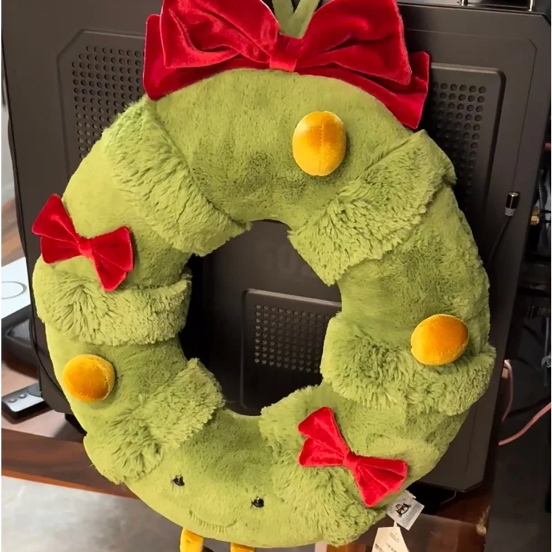 Christmas Series Plush Bow Wreath Christmas Tree Plush Play Children'S Festival Gifts Friends Soft Gifts Family Sofa Decoration