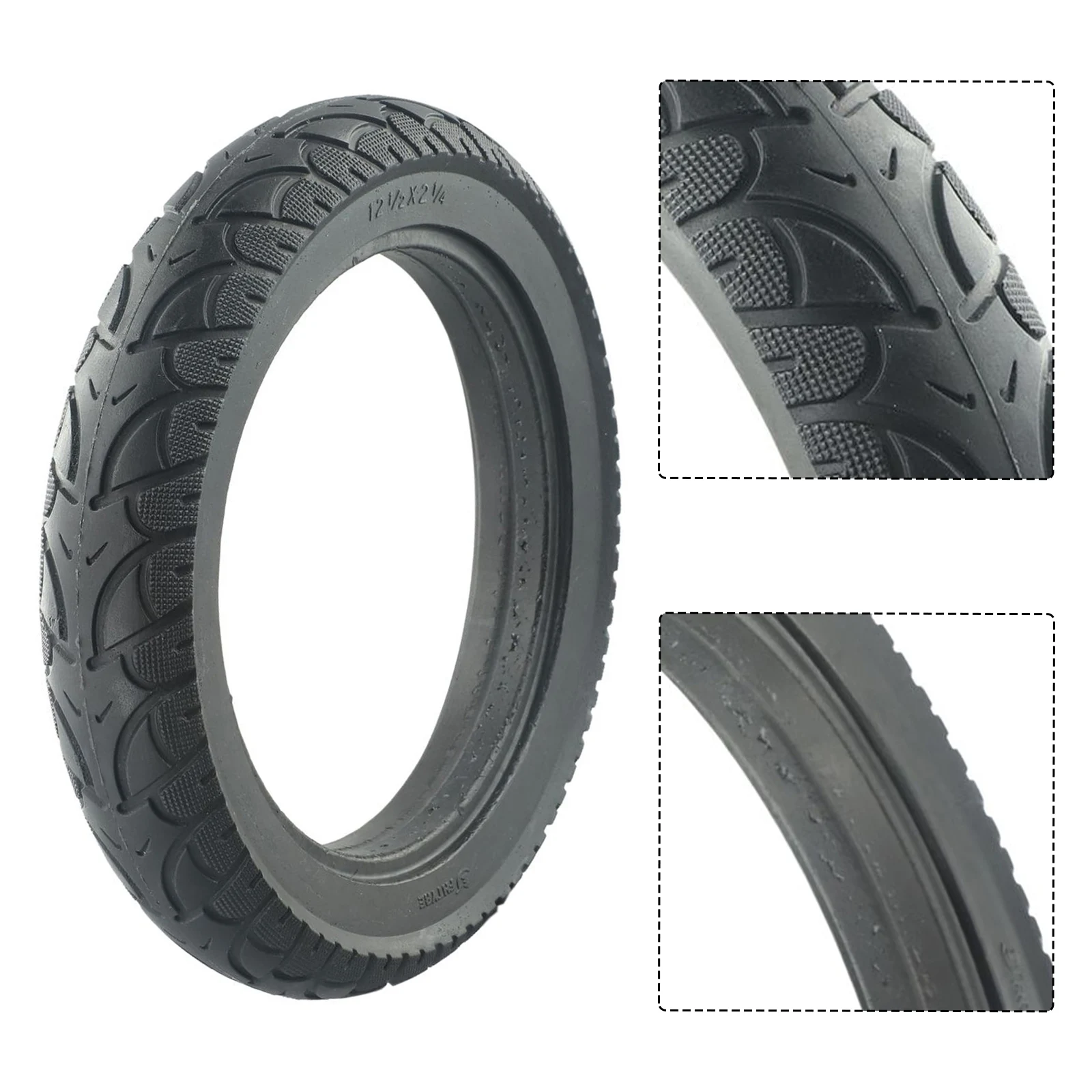 

Tire Solid Tyre Fittings For E-Bike Parts Replacement 12 1/2x2 1/4(57-203) 12 Inch 12.5x2.125 Electric Scooter