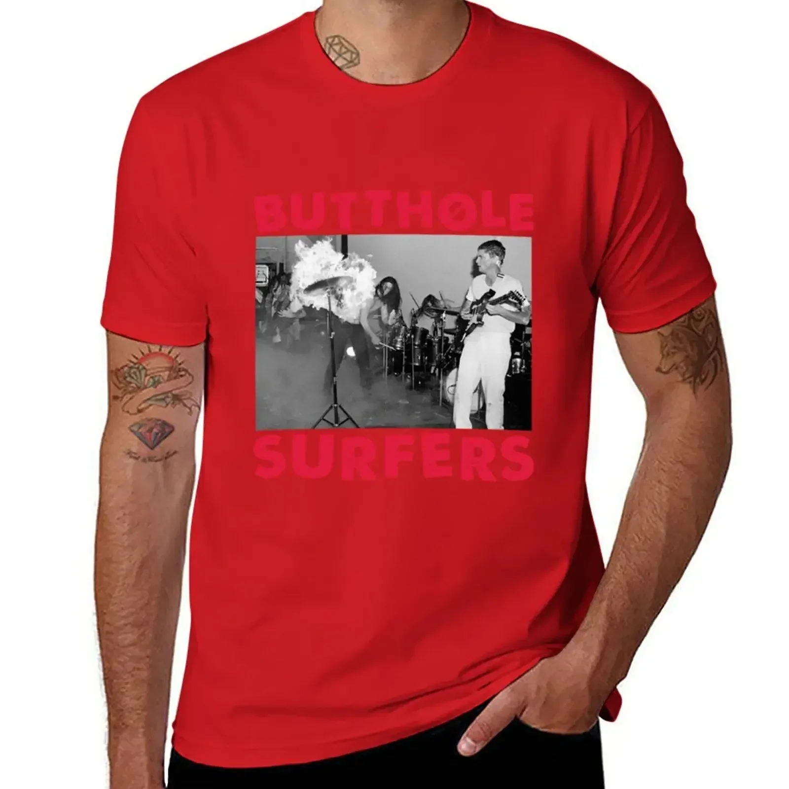 Butthole Surfers T-Shirt anime shirts graphic tees customs big and tall for men new in tops & tees vintage Informal Outfits