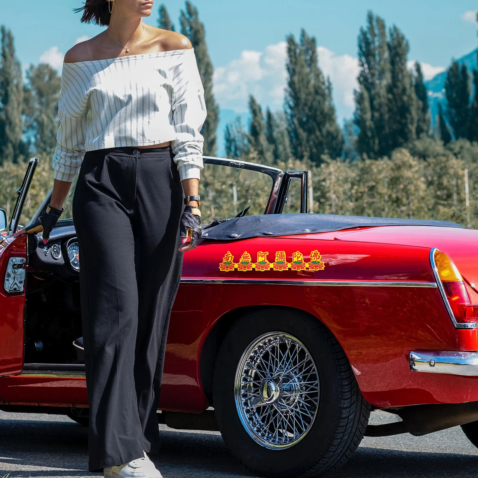 

12Pcs 3D Car Decals Chinese Buddhist Theme Stickers for Vehicle Decoration Universal Fit on Car Bike Computer Window Decorative