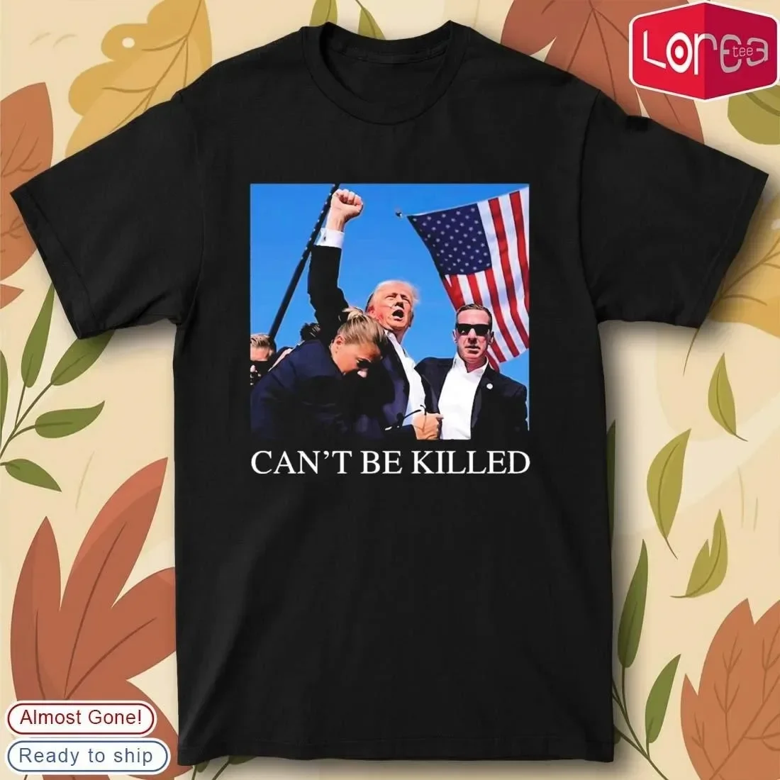 2024 Donand Trump Shot Can’t Be Killed T-shirt Women's Summer High Quality Fashion printing Short Sleeve Top Free shipping