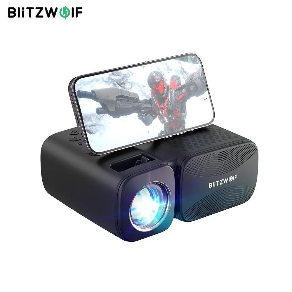 

Blitzwolf V3 Mini WIFI Projector 5G-WIFI Screen Mirroring Wireless 1080P Supported Bluetooth 5.0 250 ANSI Lumen Portable Outdoor