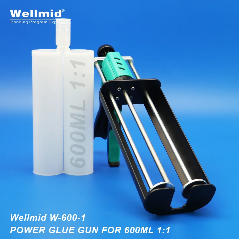 

600ML 1:1 Epoxy Adhesives Dispensing Gun 2K Kit Portable Double Tube Mixing Dispenser Loctite ARALDITE 3M Cartridge AB Glue Gun