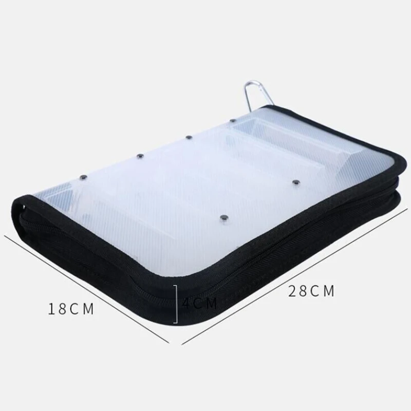 Plastic Transparent Visual Squid Jig Lure Hook Storage Case W- Carabiner Wooden Shrimp Octopus Egi Waterproof Fishing Tackle Bag view 5