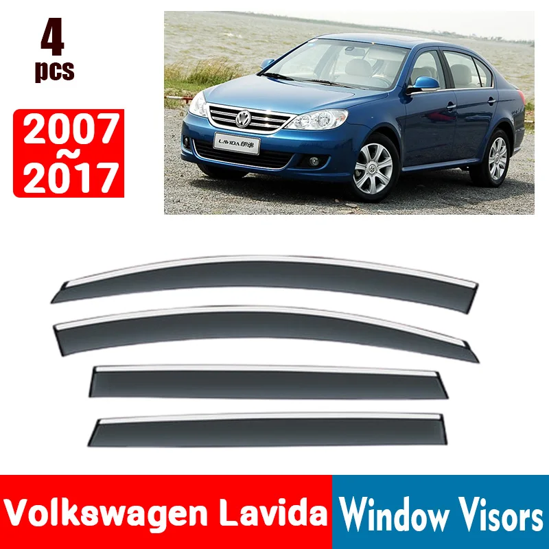 

Козырьки для окон Volkswagen VW Lavida 2007-2017, дождевики для окон, дождевик, дефлектор, тент, защита от вентиляции, аксессуары