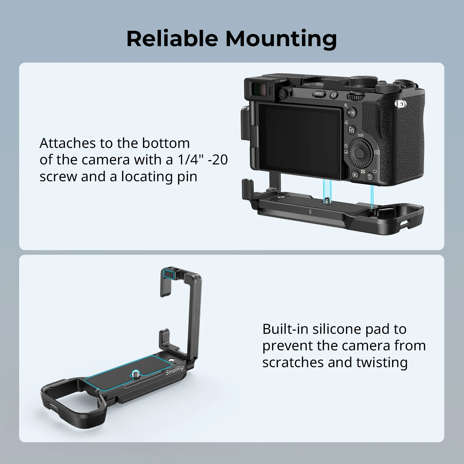 SmallRig L-Bracket for Sony Alpha 7C II / Alpha 7CR with Arca Compatible Side Plate & Baseplate, for Quickly Switch - 4569