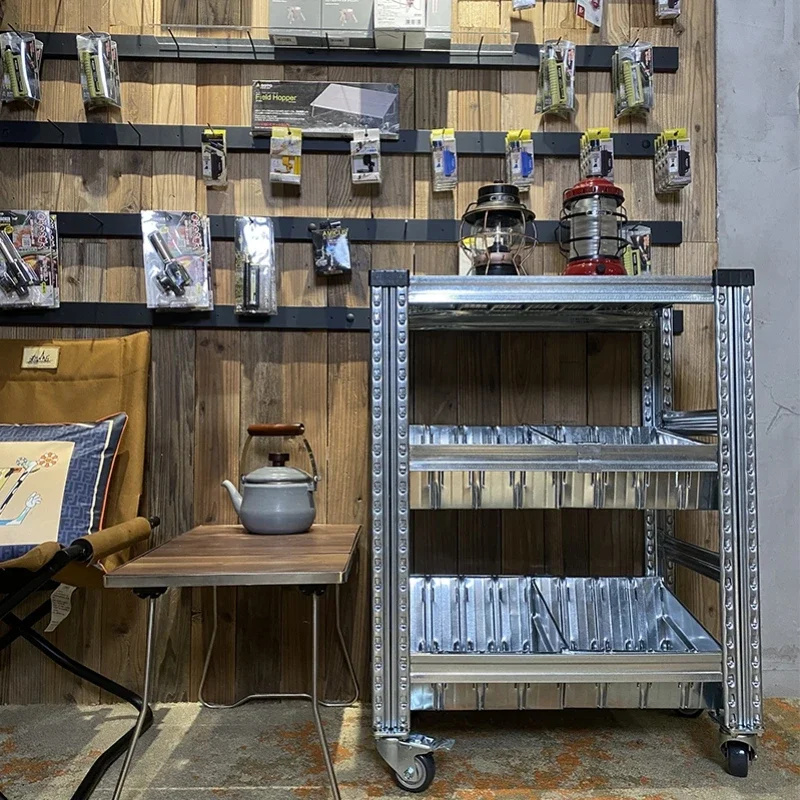 Storage rack floor-mounted two-layer basket