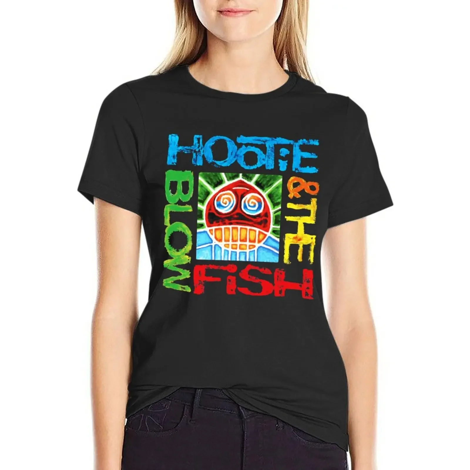 

Hootie and the blowfish logo classic t shirt T-Shirt graphics funnys blacks Womens clothing