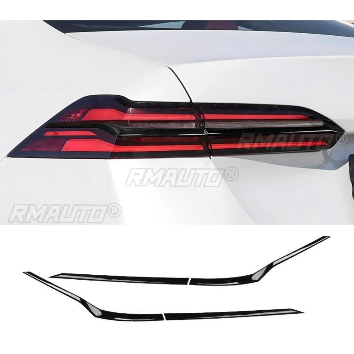 

For BMW 5 Series i5 2024-2025 Car Taillamp Trim Taillight Cover Decorative Strip Lamp Eyebrow Trims Frame Body Kit Modification