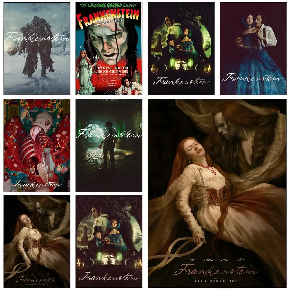 Classic science fiction F-frankenstein Poster HD Self-Adhesive Wall Decor Home Office Dorm Bedroom & More Ideal Gift Choice