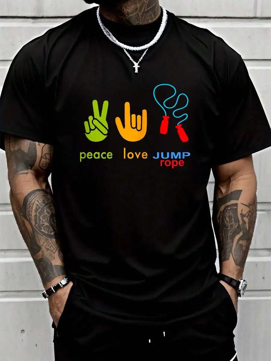 

100% Cotton Round Neck Short Sleeve Tee Street Hip Hop Casual Mens T-Shirt