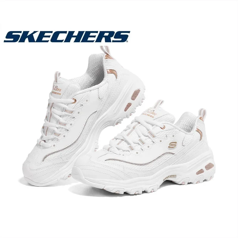 

Оригинальная женская обувь Skechers, модные кроссовки на плоской подошве на массивной шнуровке, кроссовки женские 운동화 zapatillas deportivas mujer