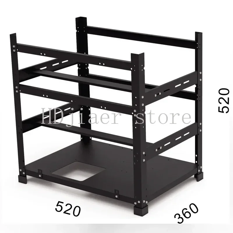 

Hot Sale Open Double-Layer 12-Card Graphics Card Rack – Fixed Dual-Power EATX Motherboard Support