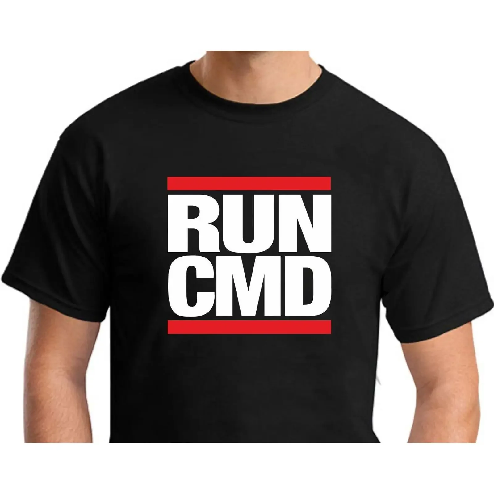 RUN CMD T Shirt Men's Small 2XLarge vintage Washed Comfortable Breathable fashion designer clothes Slightly Stylish Stretched