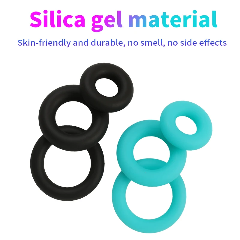 Ejaculation Delay Cock Rings Silicone Penis Ring Scrotum Testicles Ball Stretcher For Men Cock Ring Lasting Erection Sex Toys