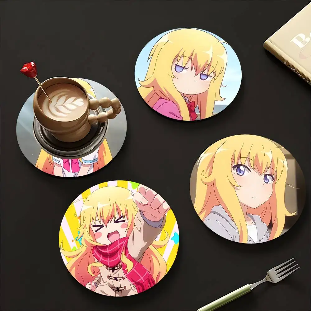 1pc Gabriel White Tenma Anime Characters Wooden Coaster Colour Printing Cup Mat Home Desk Decoration Gifts