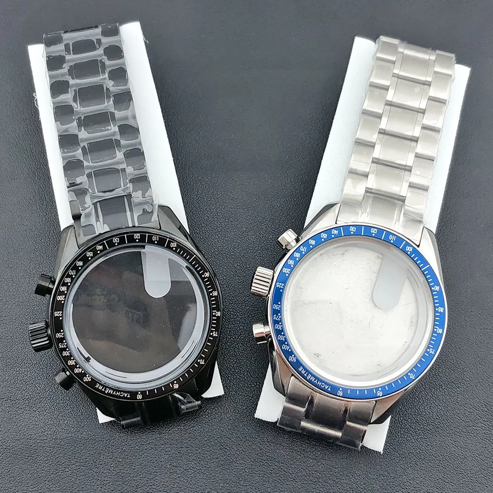 

Новый корпус из нержавеющей стали 316L, 40 мм, задняя крышка с луной, водонепроницаемый 20 бар, подходит для ремешка 20 мм VK63, автоматический механический механизм