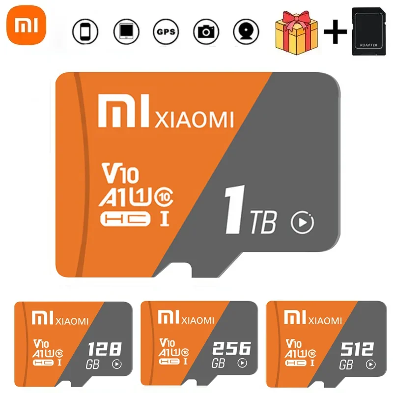 Karta pamięci Xiaomi 2TB SD 1TB 512GB Szybka karta pamięci TF U3 Class 10 Karta graficzna 4K Ultra-HD Karta pamięci flash SD 128GB 64GB