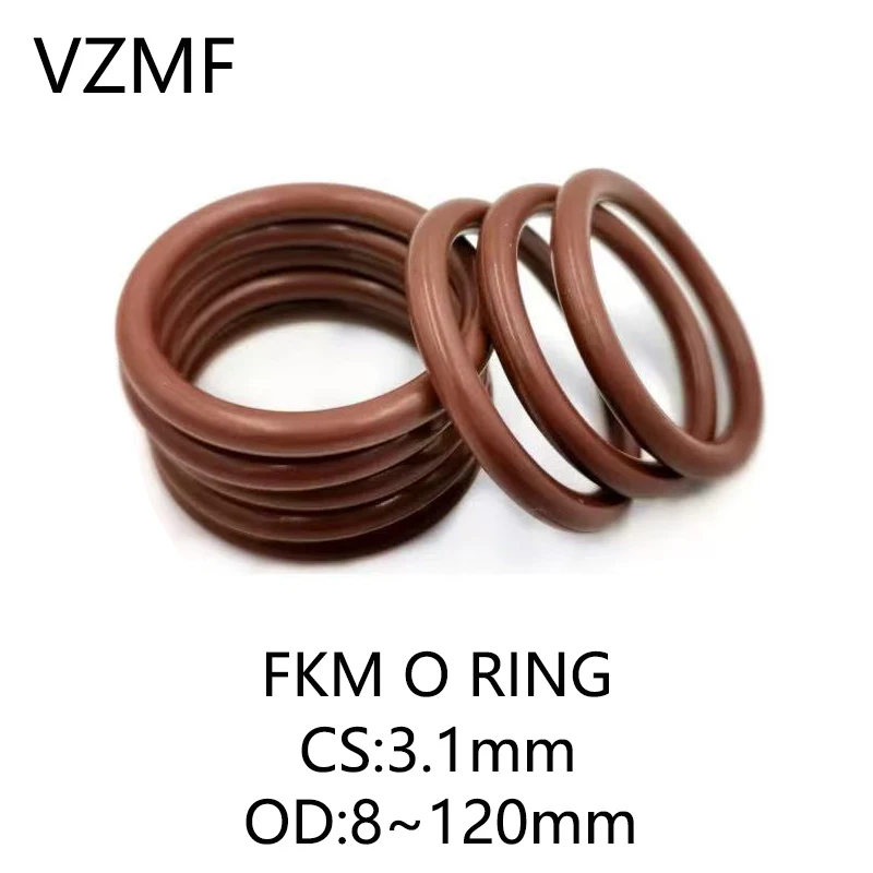 

CS 3.1mm,Brown FKM O Ring Seal,High temperature and Corrosion Resistance ,Fluorine Rubber Outer diameter 8~120mm Wire diameter
