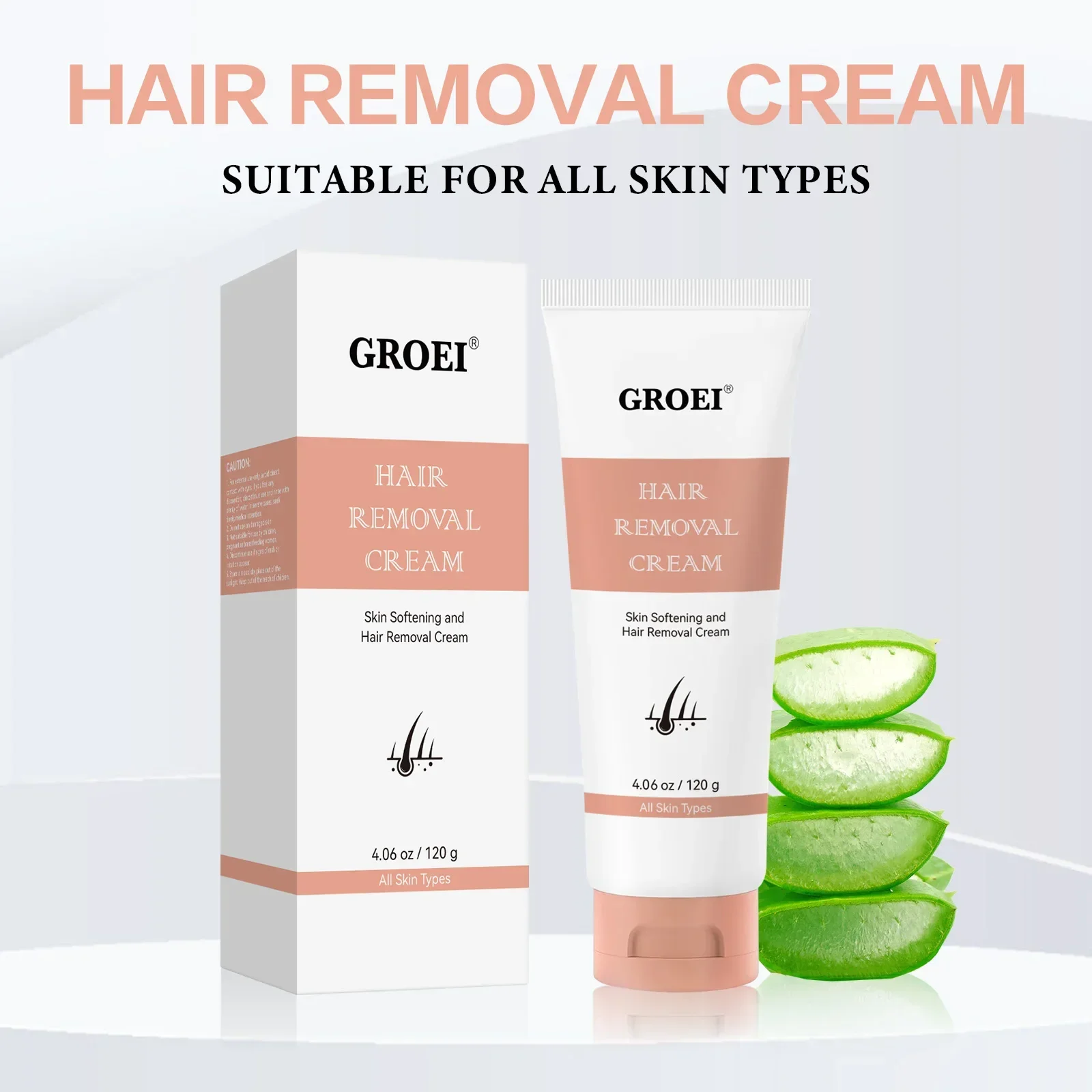 

Hair Removal Cream 120g All Skin Types Natural Ingredients Gentle Hair Remover Smooth Skin Painless Lasting Results Hair Cream
