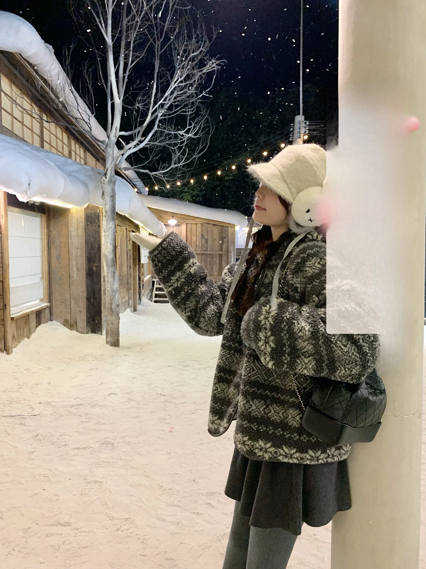 

Двусторонняя женская зимняя куртка PtonUmi с капюшоном из овечьей шерсти, свободного кроя, с длинными рукавами, на одной пуговице, в корейском стиле