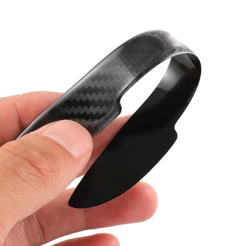 ألياف الكربون ملصقات السيارات المضادة للخدش مقبض باب السيارة حامي السيارات مقبض طبقة حماية التصميم الملحقات الخارجية #4