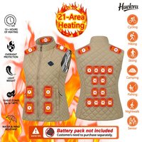 Huelora 21 Area Heating Vest Winter Women Climbing Heating Coats Outdoor Trekking Heating Apparel (Not Included The Power Bank)