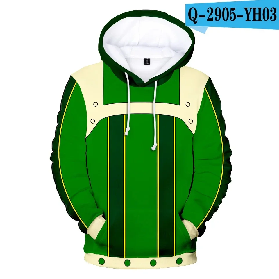 My Hero Academia Midoriya Izuku All Might Cosplay Kostüm Schuluniform Boku No Hero Academia 3D-Druck Herren Hoodies Sweatshirts – Detail 9
