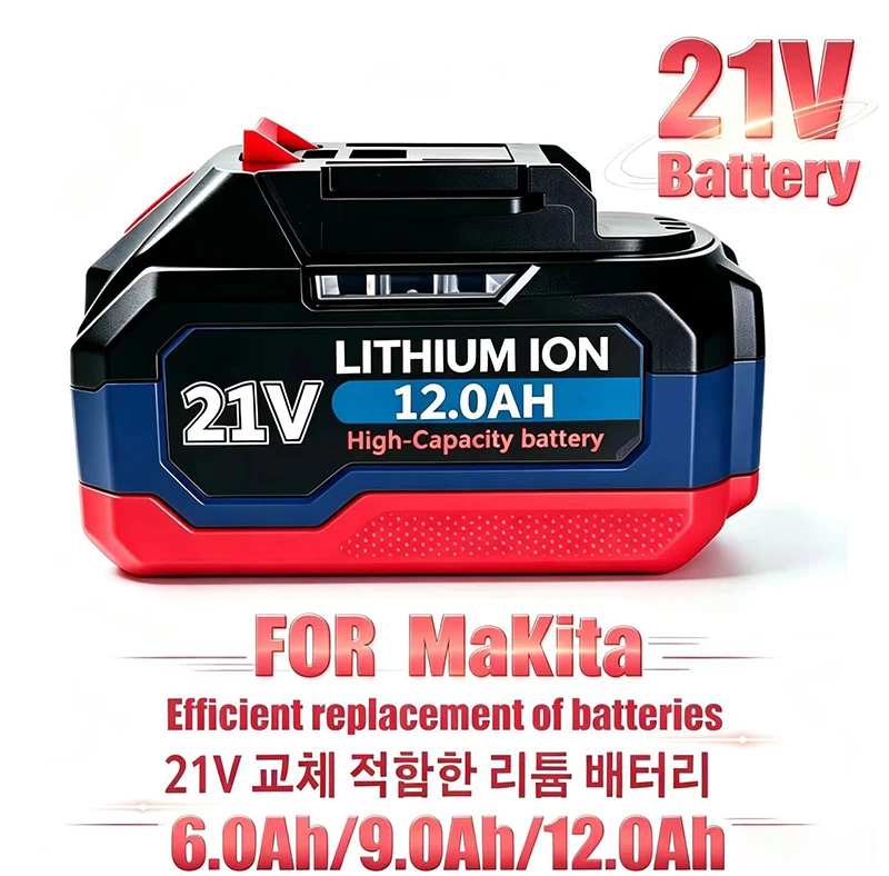 for Replace Battery for Makita 18V21V 6.0 12.0Ah Lithium-Ion Battery Replacement for BL1830 BL1860B Power Tools*.*