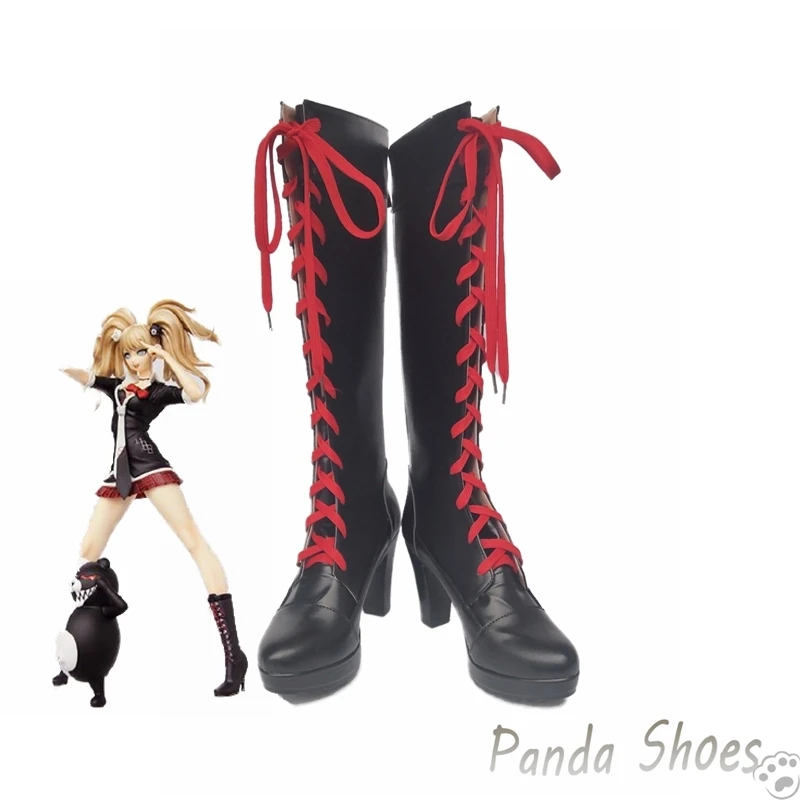 Chaussures de Cosplay d'Anronpa Enoshima Junko, Jeu d'Anime Cos, Bottes sulf, Costume de Ronpa, Accessoire pour Halloween