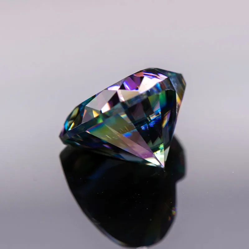 

Moissanite Stone Rainbow Green Color Heart Cut Extremely Shiny Quality Advanced Charms Jewelry Rings Earrings Making Certificate