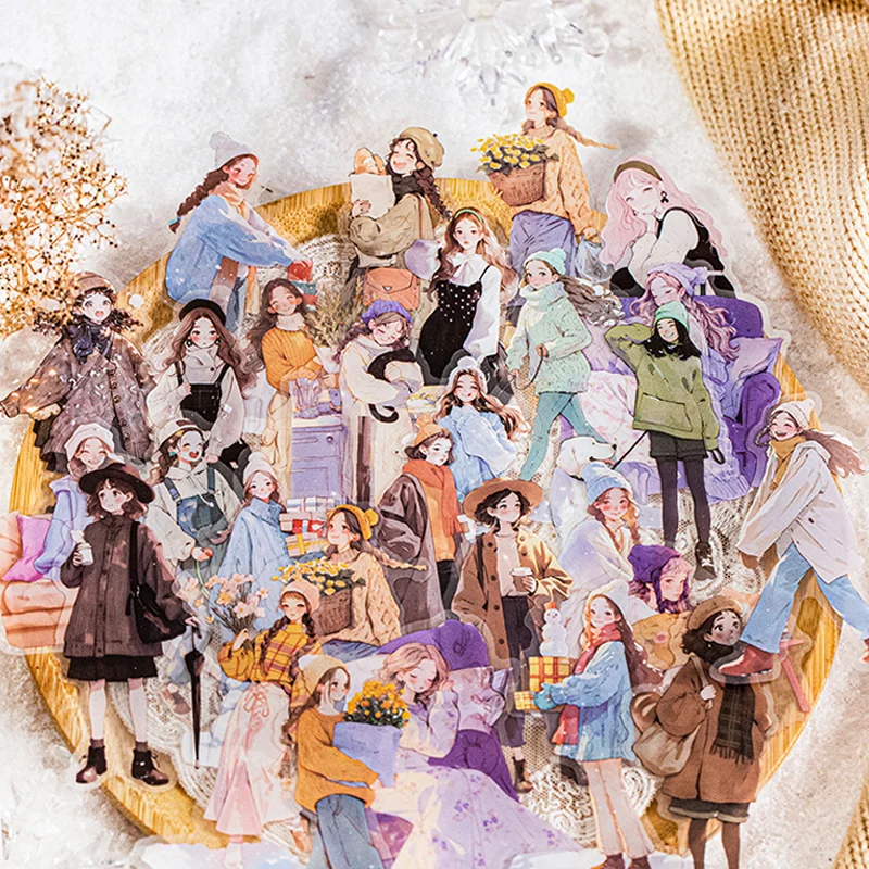 

Mr. Paper Retro Character Stickers 20 sheets/pack Warm Sun Fashion Girls Dressing Stickers Family Handbooks DIY Decoration Gift